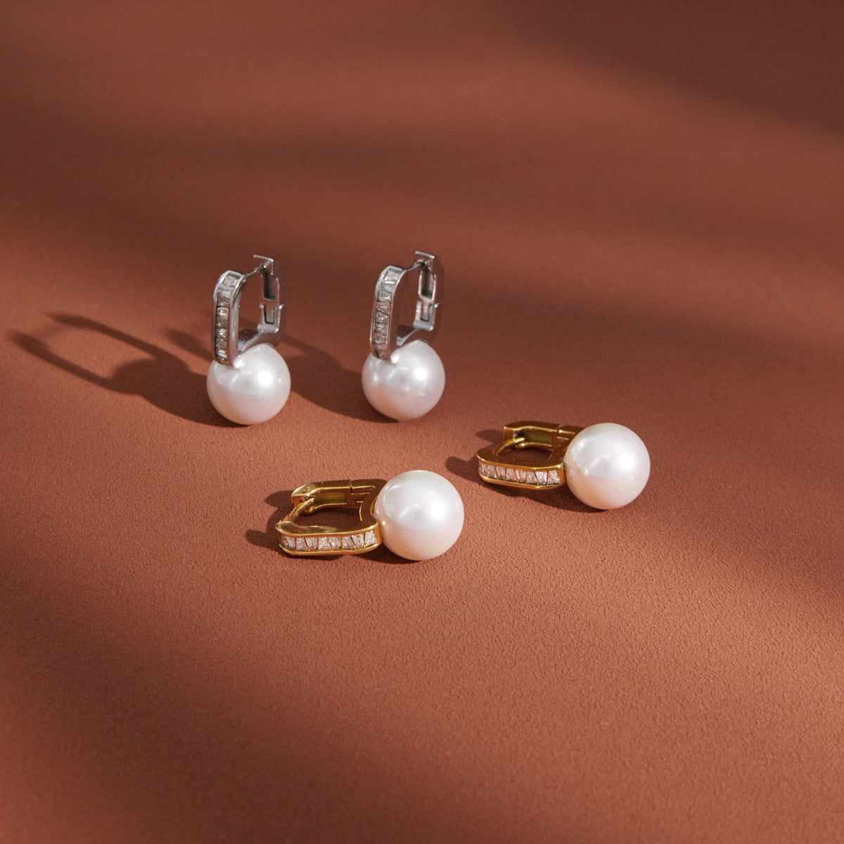 Resin Pearl Drop Earrings Collection