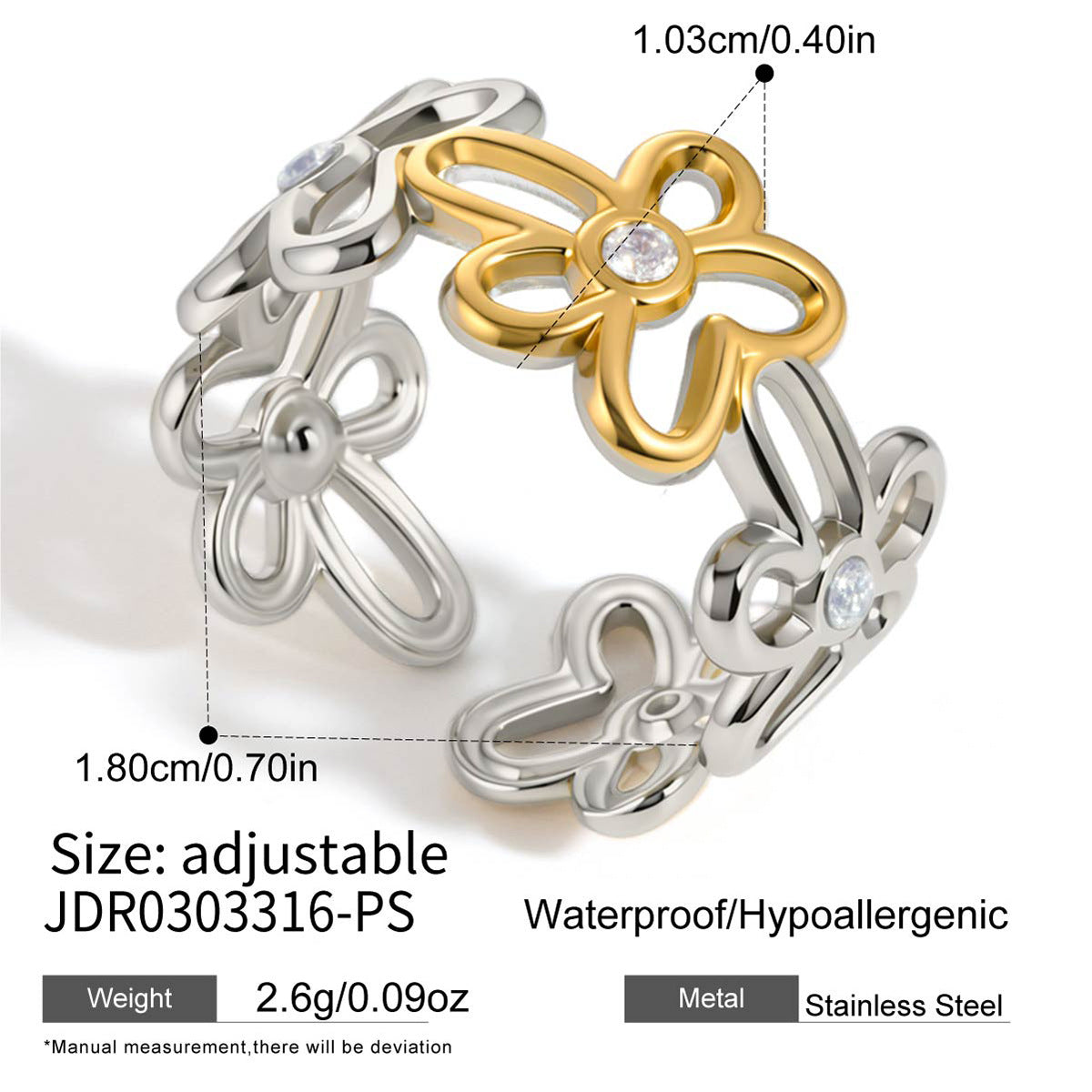 Zircon Flower Ring Collection