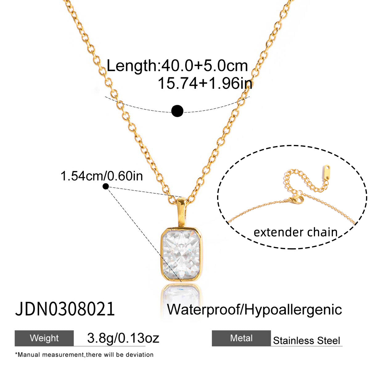 Pearl Zircon Chain Necklace Collection