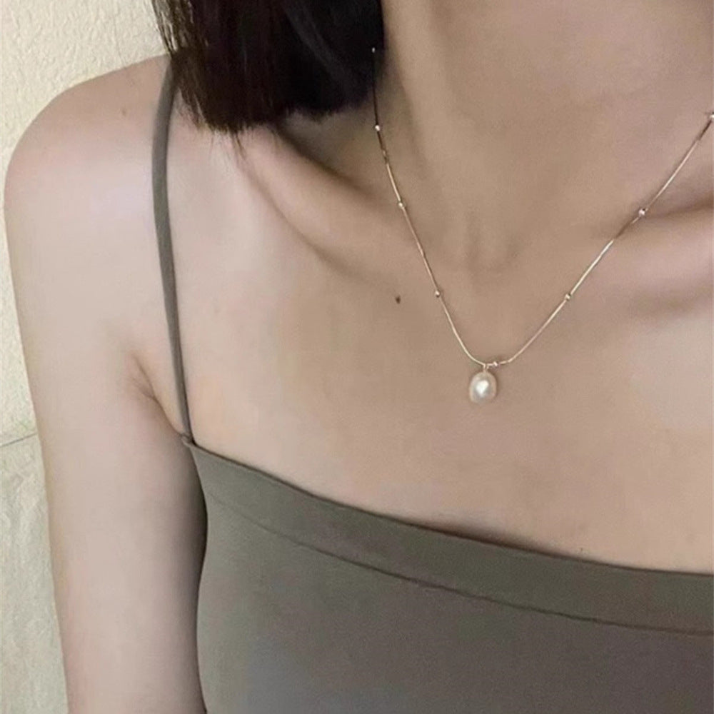 Daily Versatile S925 Sterling Silver Aquamarine Butterfly Necklace For Women, Non-Fading, Niche, High-End, Accessible Luxury Clavicle Chain New