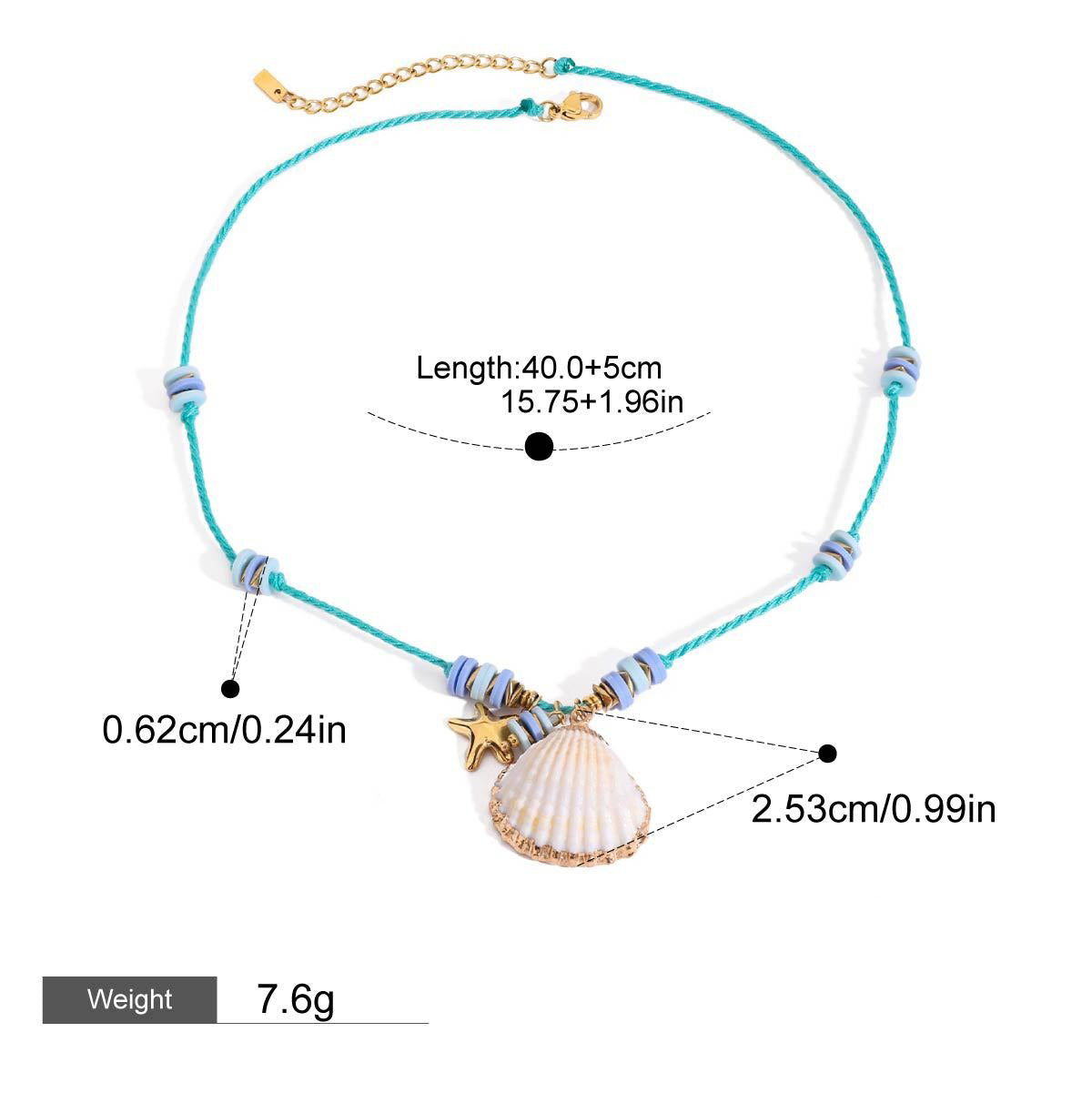 18K gold ocean element with pearl design exquisite and noble necklace