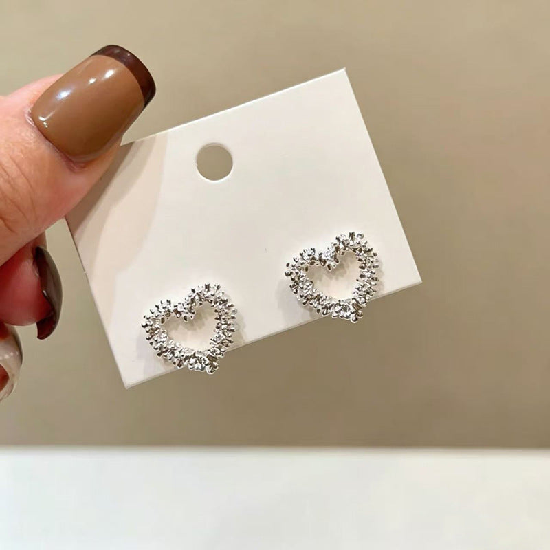 925 Silver Needle Internet Celebrity Same Style Gold Earrings Women's Light Luxury High-end Elegant All-match Earrings Retro New Earrings