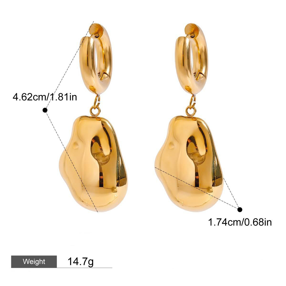18K gold geometric inlaid pearls exquisite design noble earring necklace set