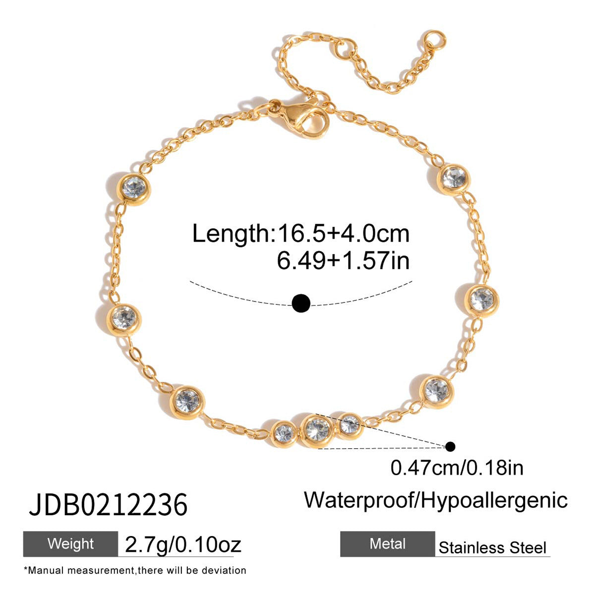 Layered Zircon Bracelet Collection