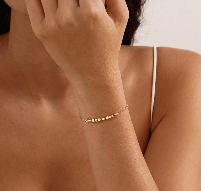 Morse Code Custom Name Bracelet