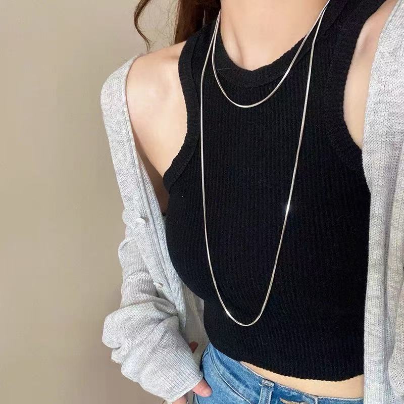S925 Sterling Silver Pearl Necklace For Women, Niche Design, Light Luxury, Stylish And Versatile, High-End Clavicle Chain Accessory, Trendy