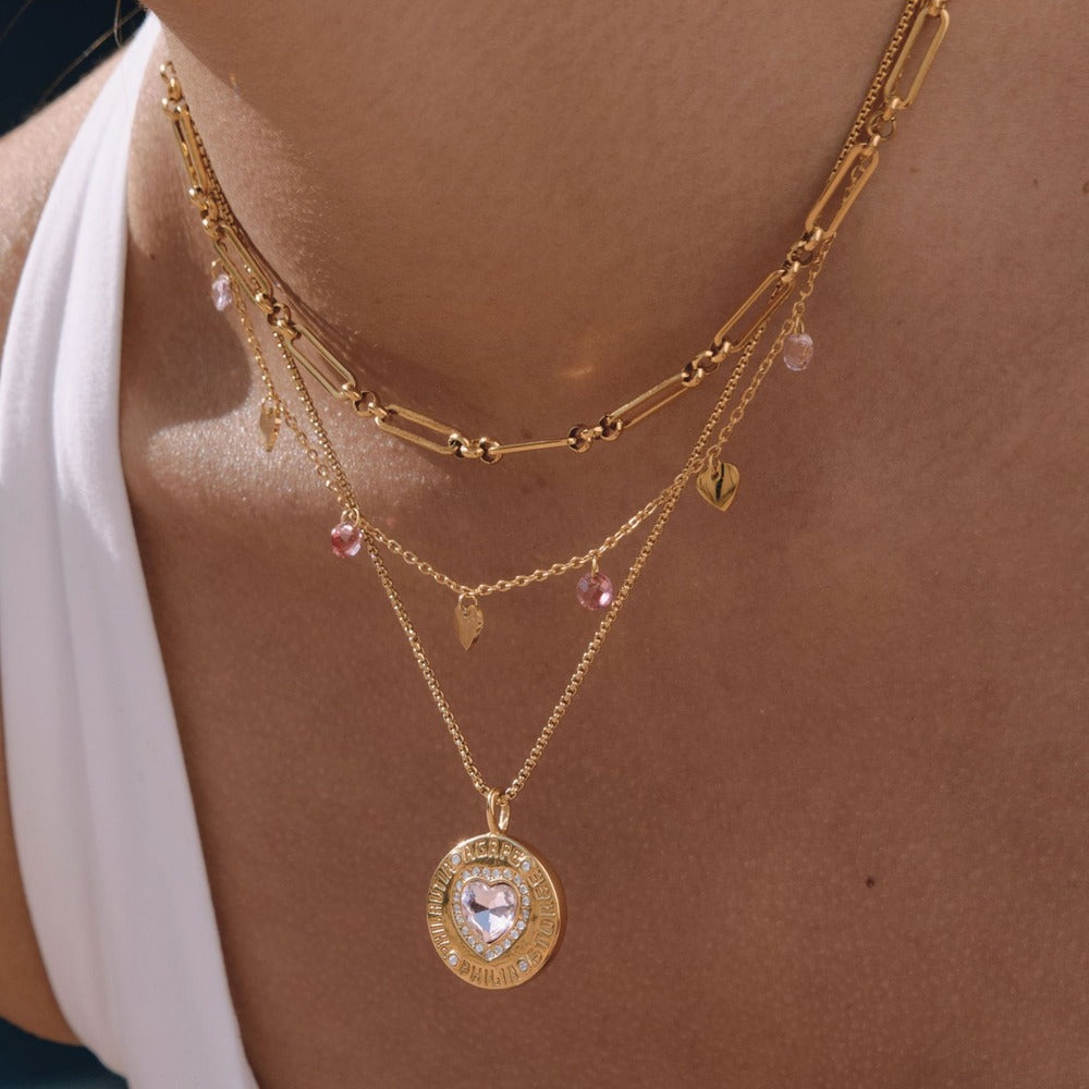 Coin Heart Pendant Necklace Collection