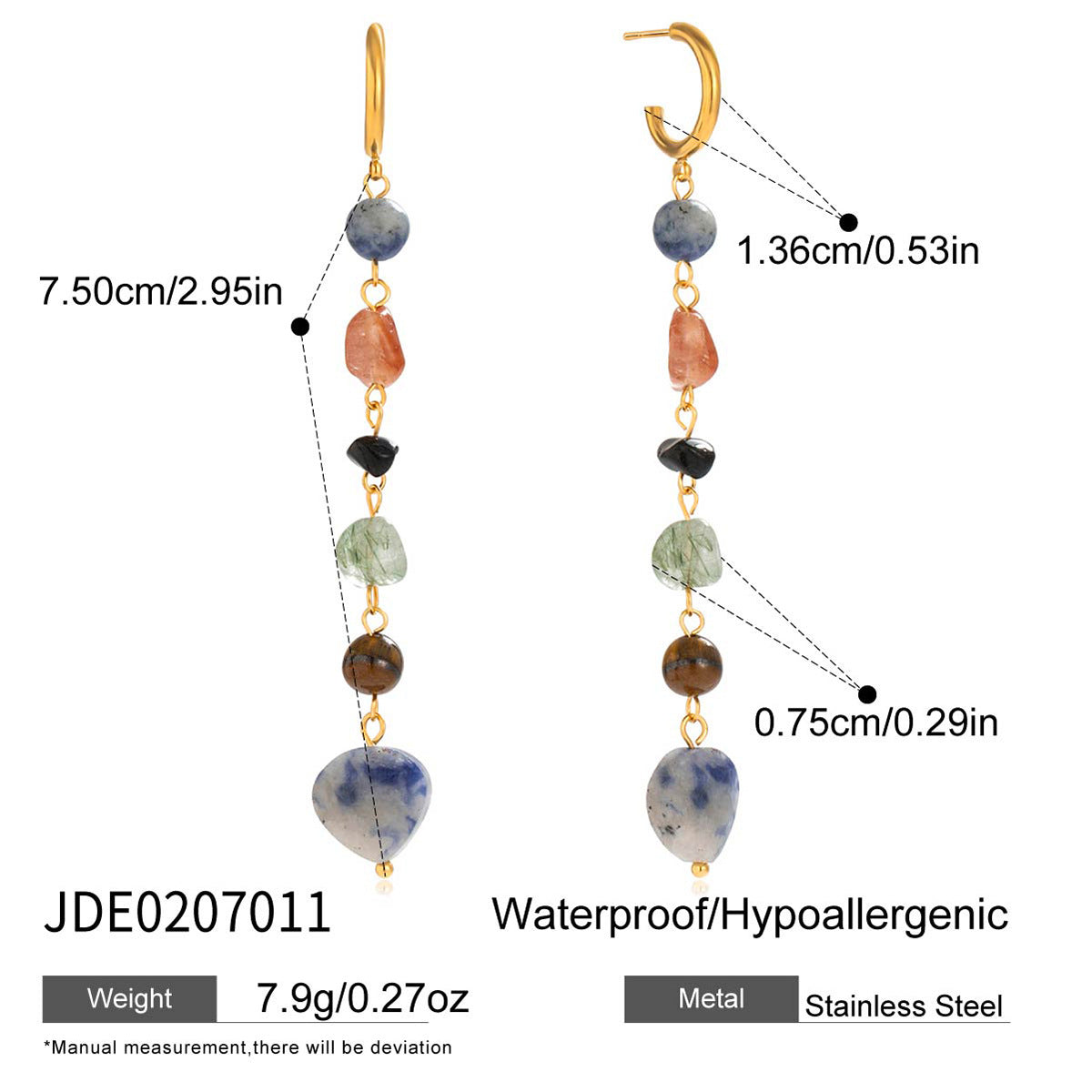 Color Zircon Tassel Earrings Collection