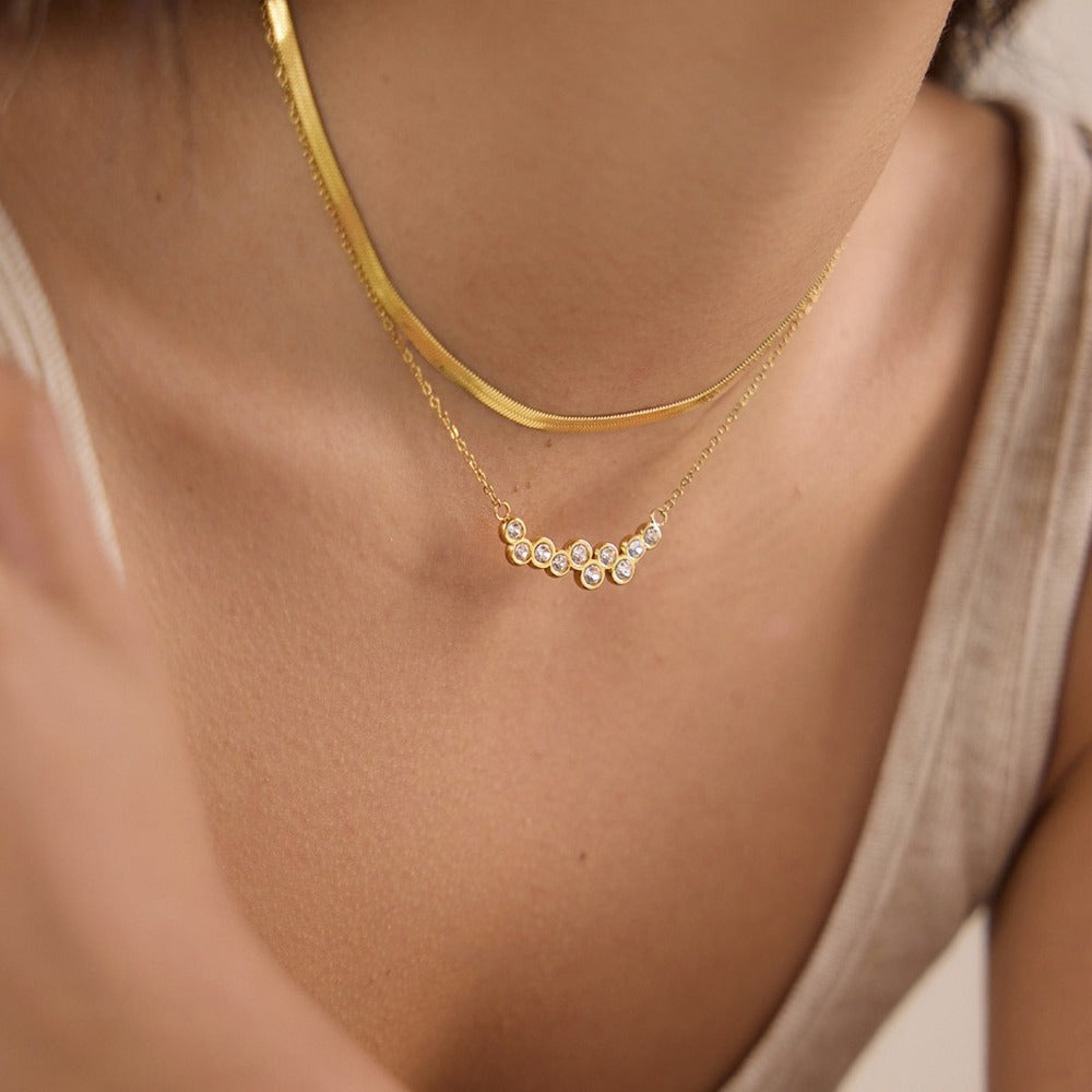 Zircon Bar Necklace