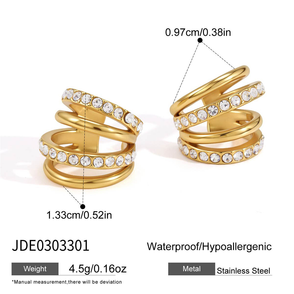 Snake Zircon Huggie Earrings Collection