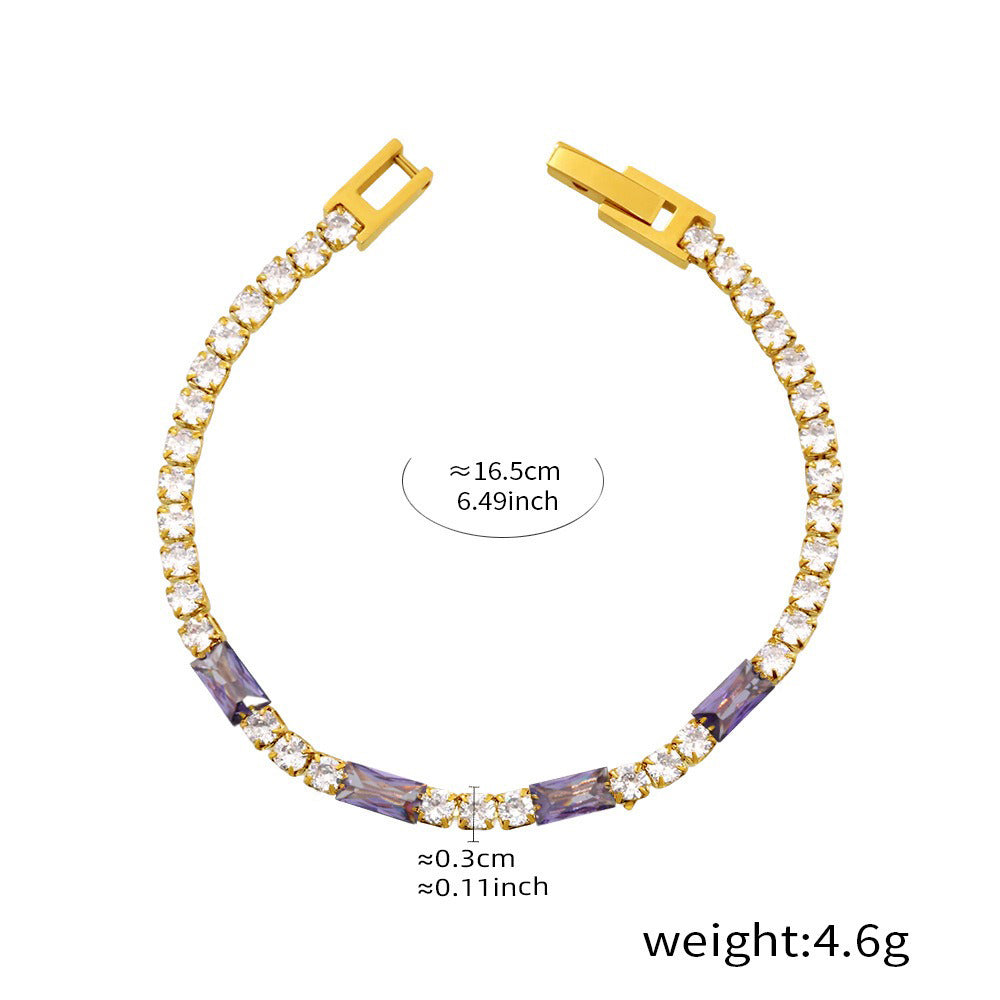 18K gold gemstone design luxury bracelet