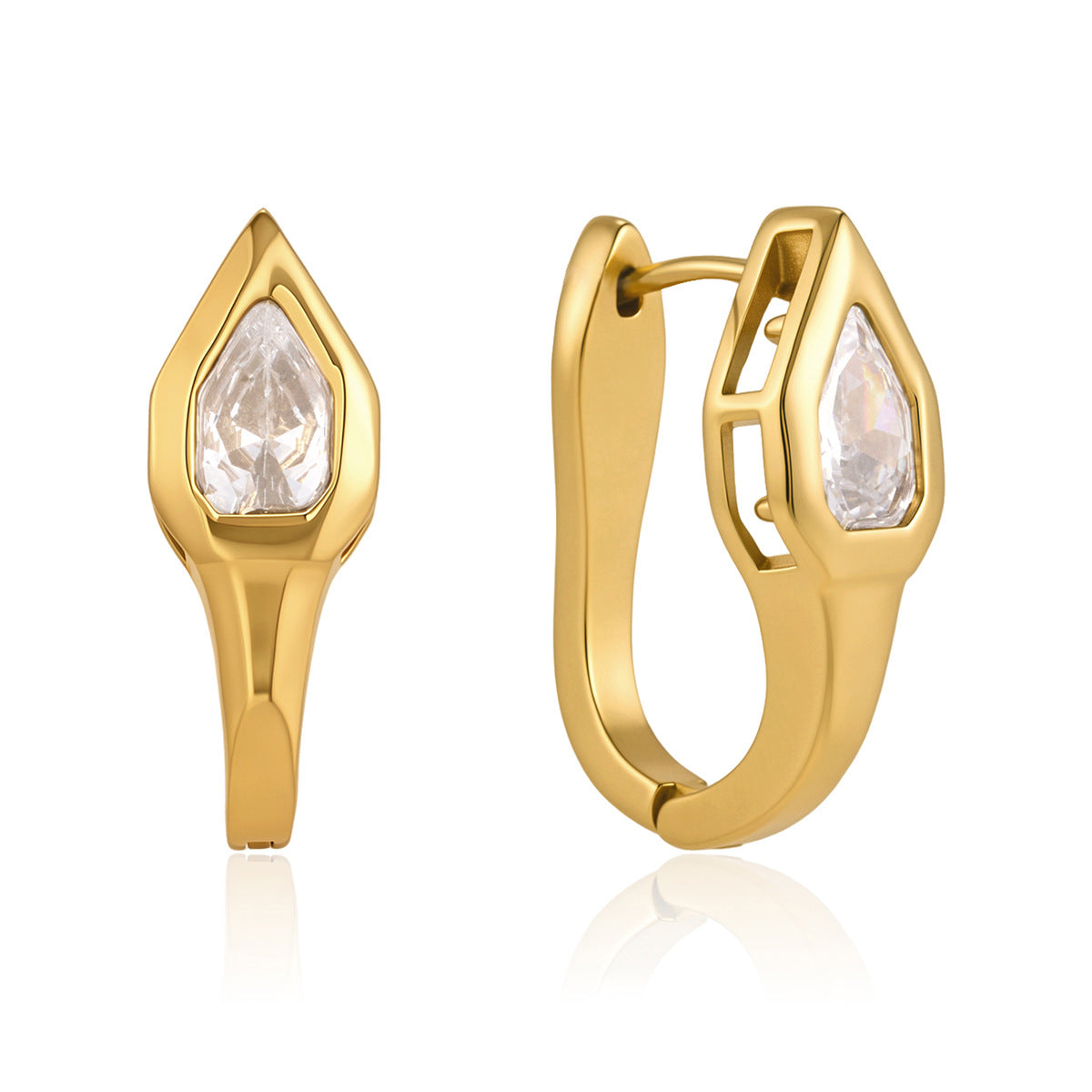 Snake Zircon Huggie Earrings Collection