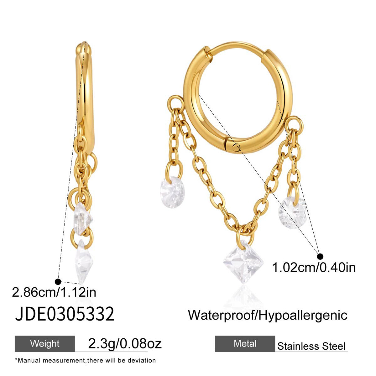 Layered Chain Huggie Earrings Collection