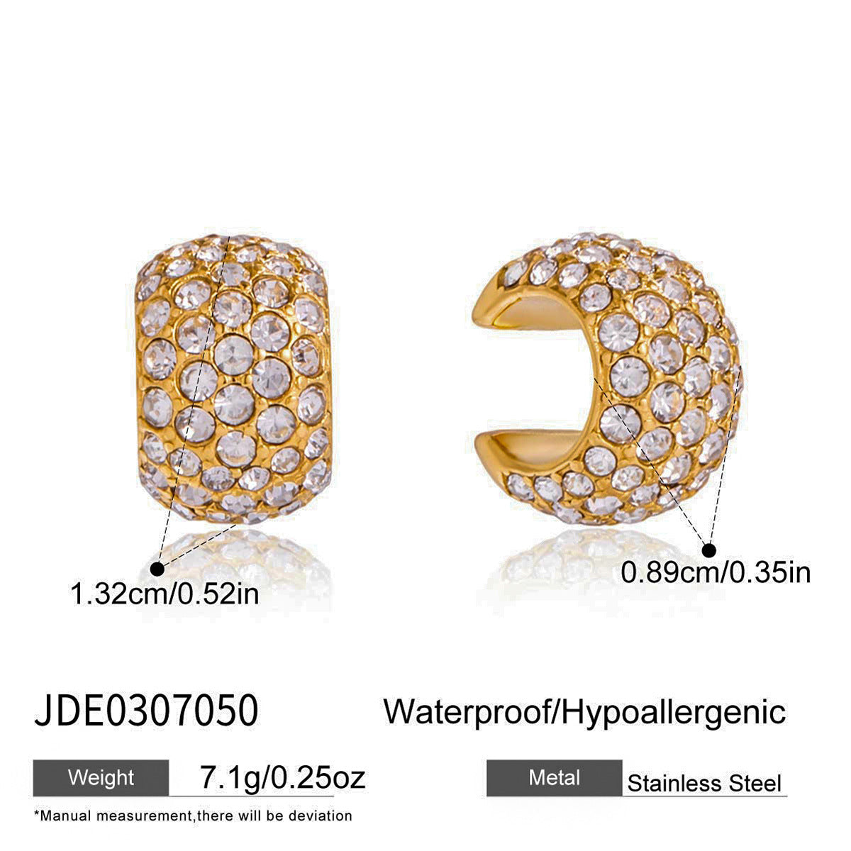 Pave Ear Cuff Earrings Collection