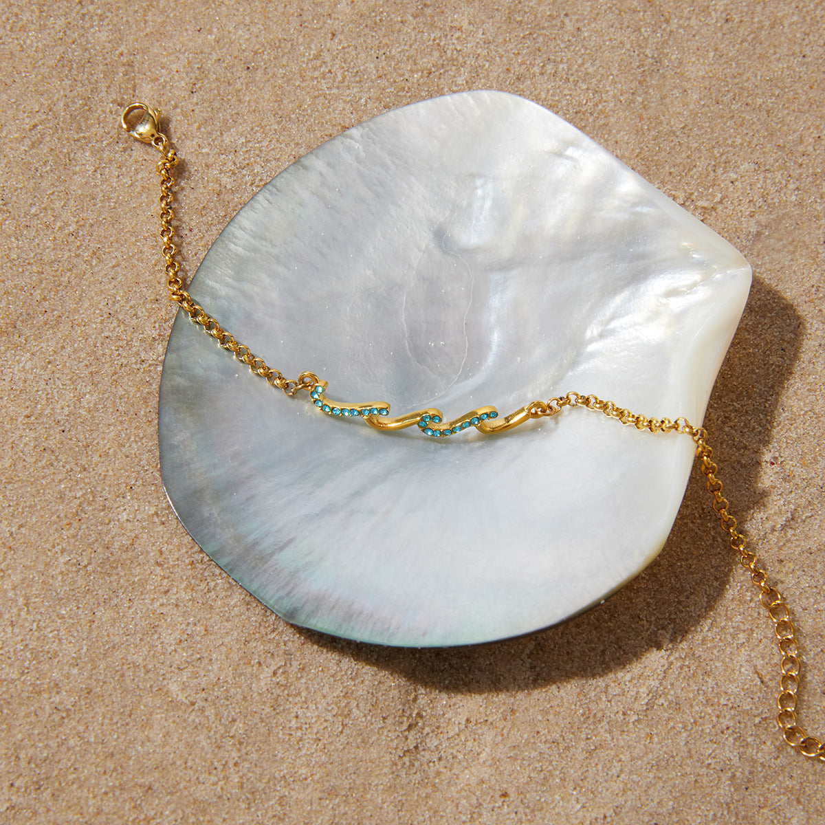 Blue Zircon Wave Bracelet