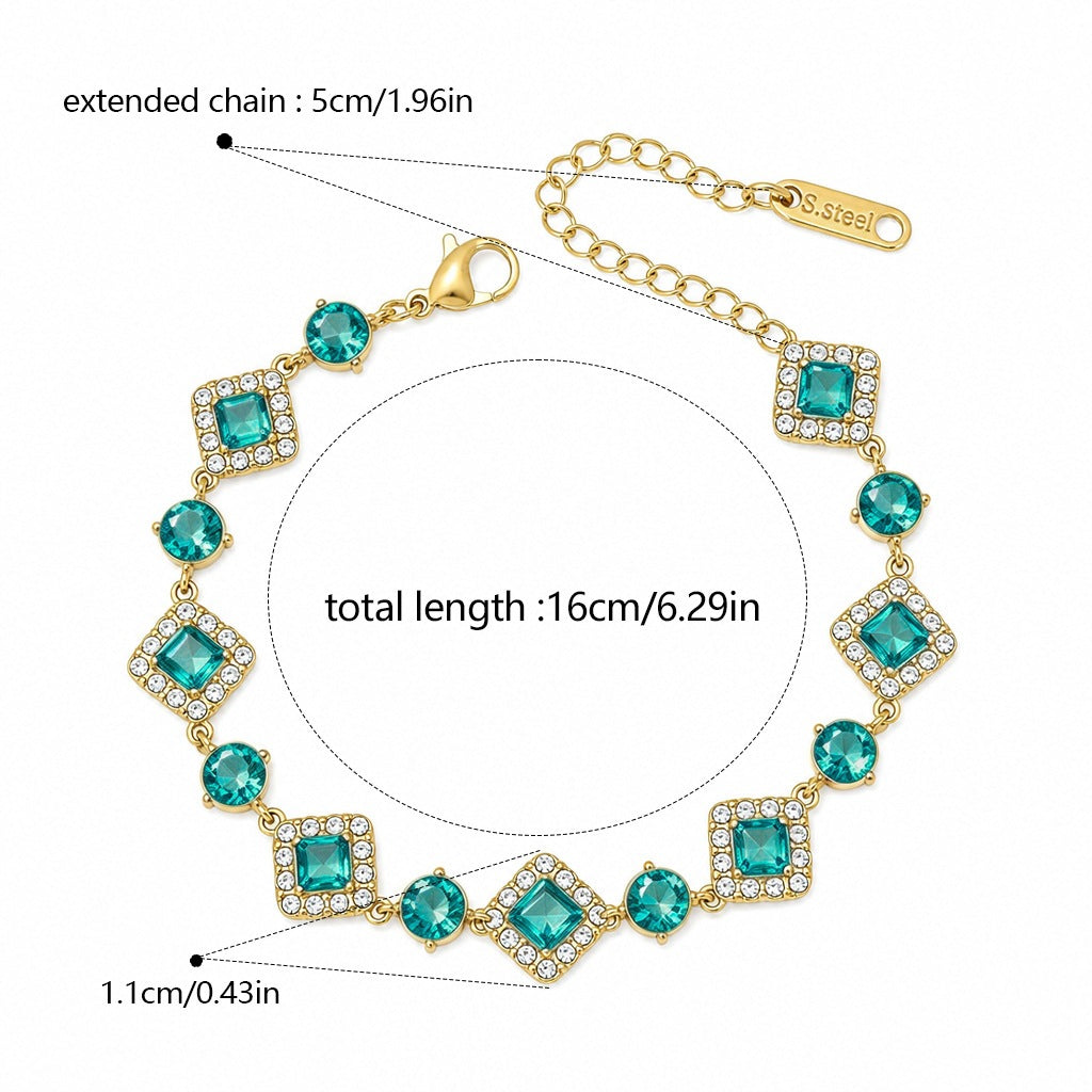 Colored Diamond Stainless Steel Dopamine Bracelet