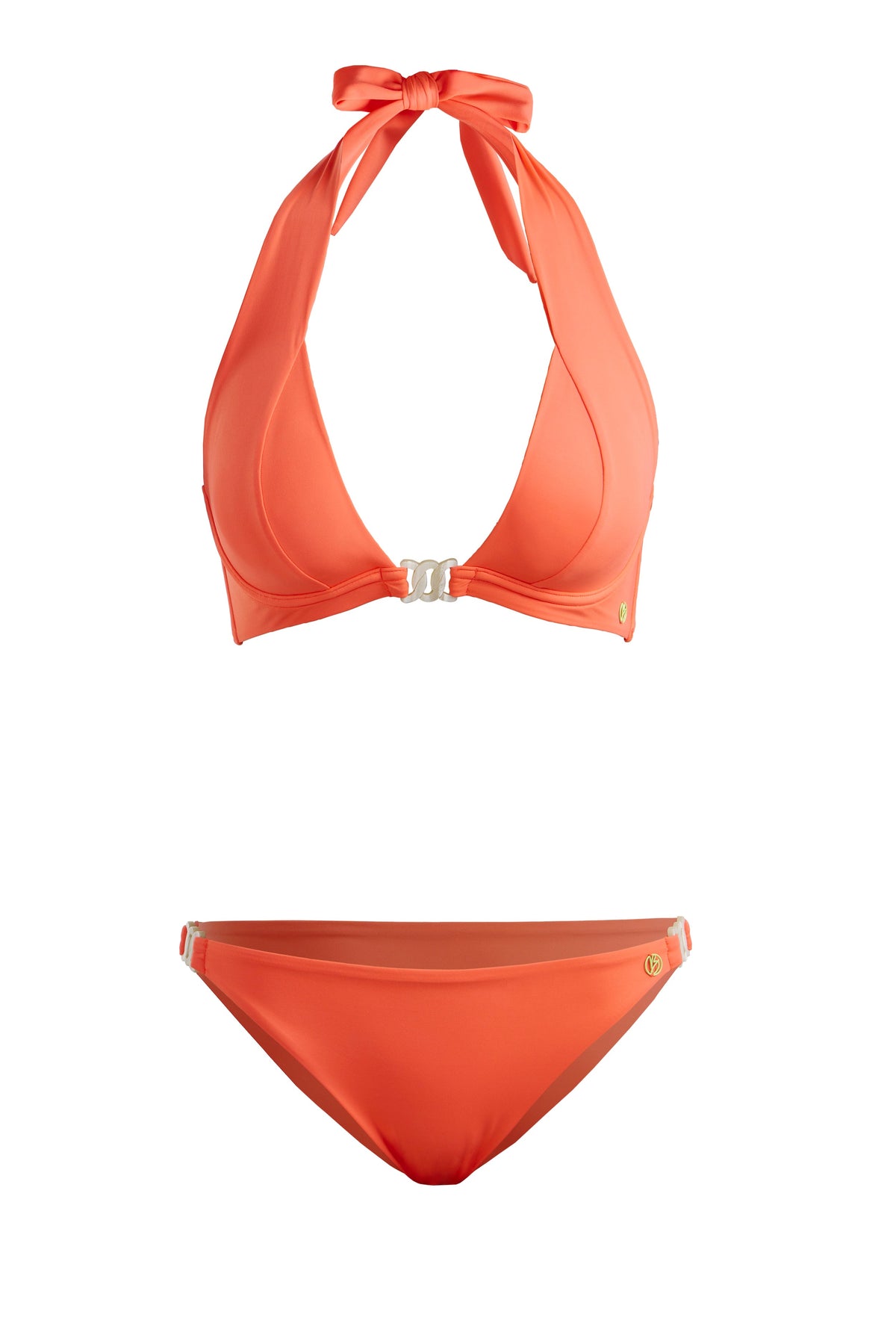 Halter Bikini Top Coral