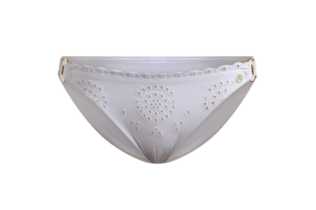 Broderie Bikini Top White