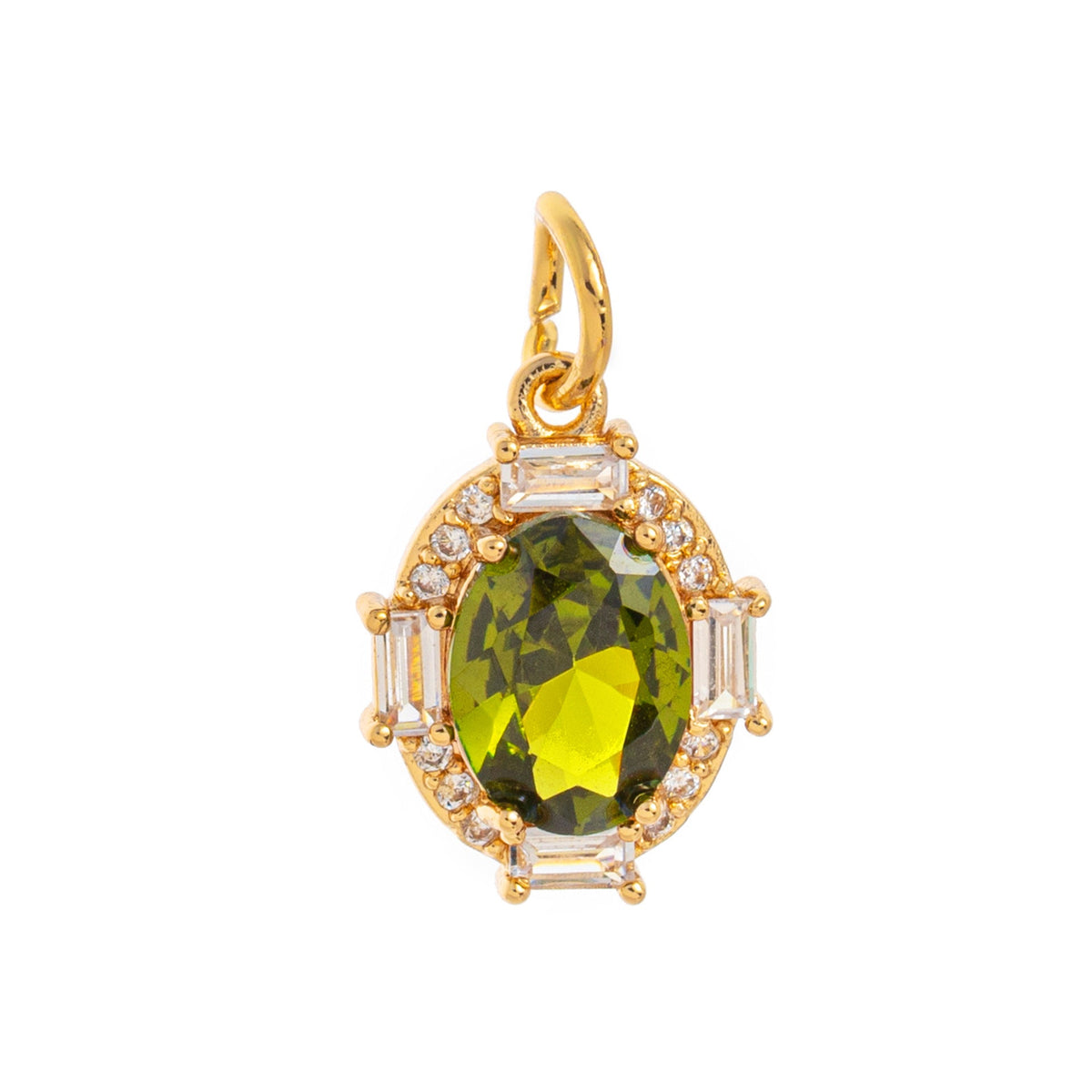 18K gold birthstone with letter design exquisite and dazzling necklace