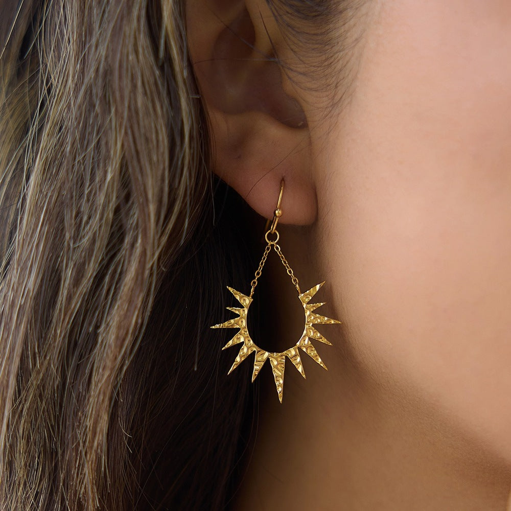 Sun Tassel Drop Earrings