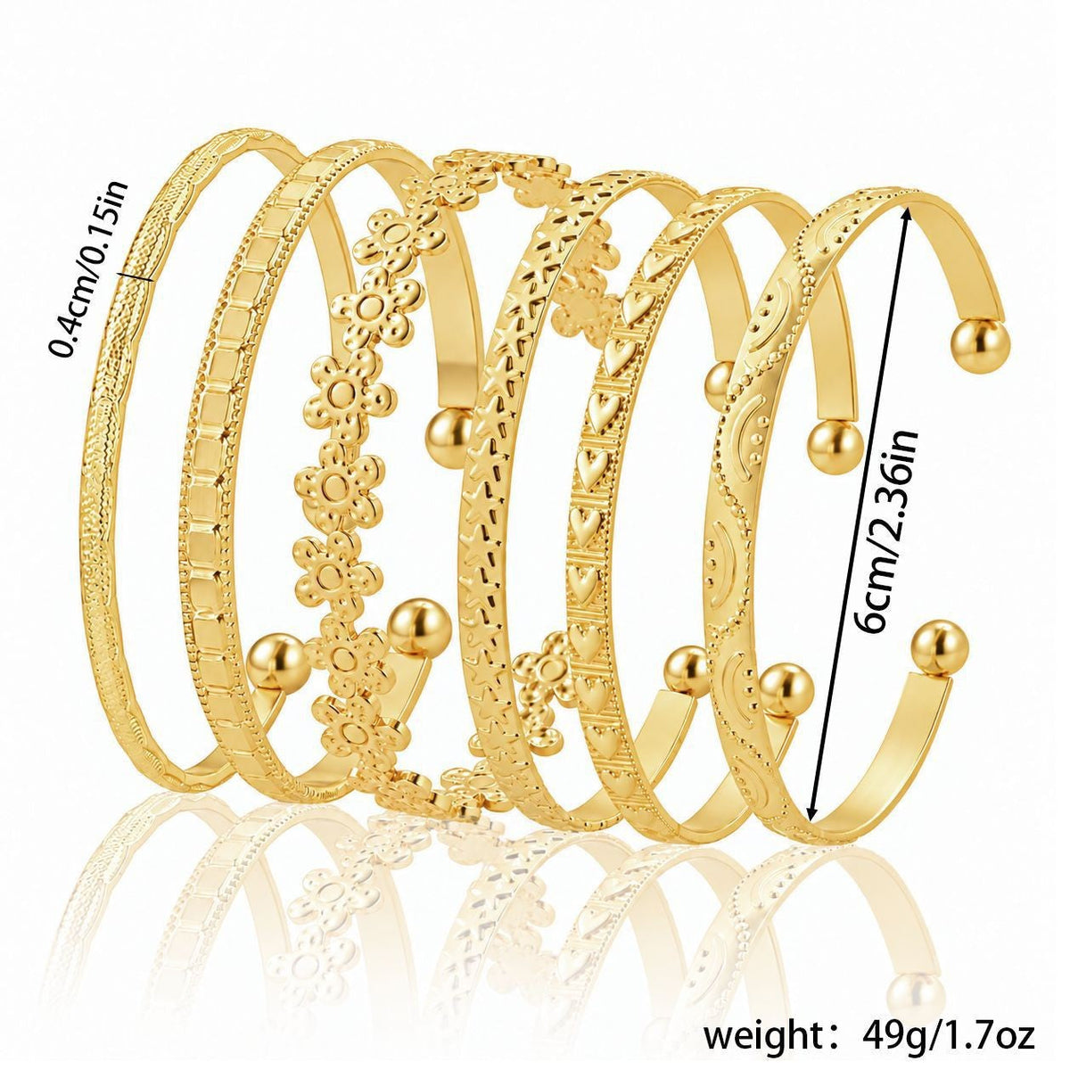 Hot Selling Sweet Cool Flower Carved Pattern Bangle, Ins Street Style Stackable Niche Wrist Bracelet For Women