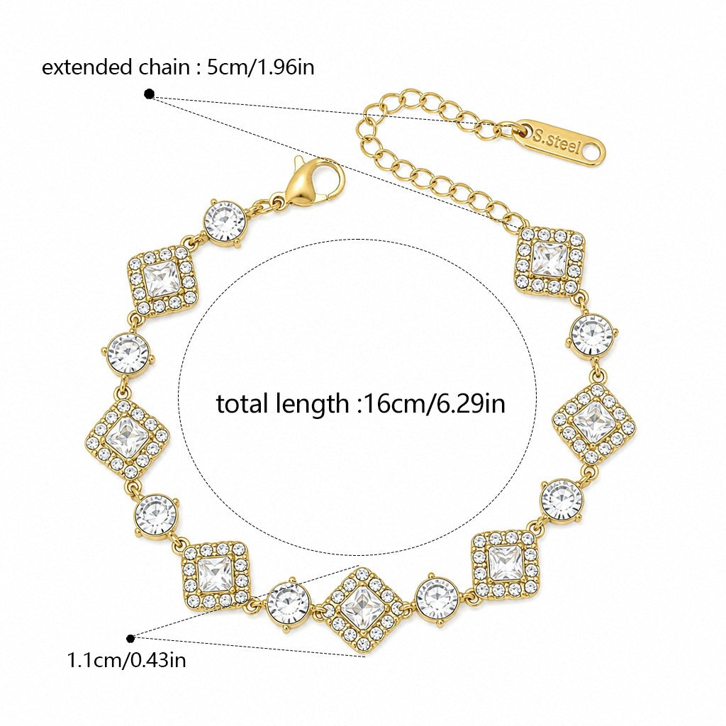 Colored Diamond Stainless Steel Dopamine Bracelet