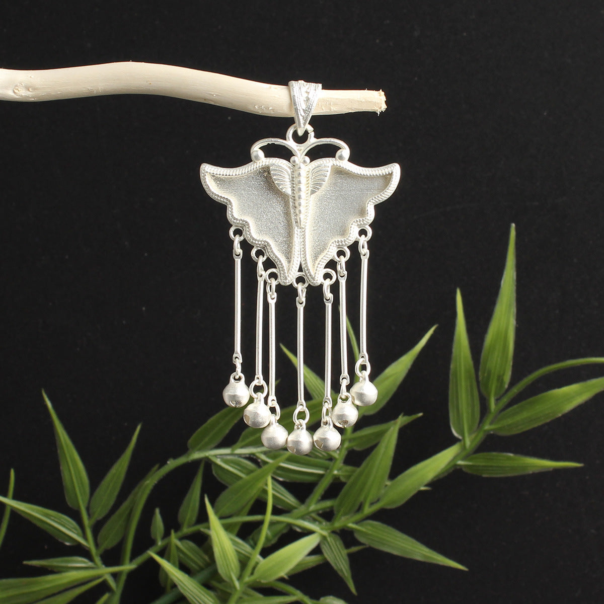 Butterfly Pendant Inlaid With A Bell