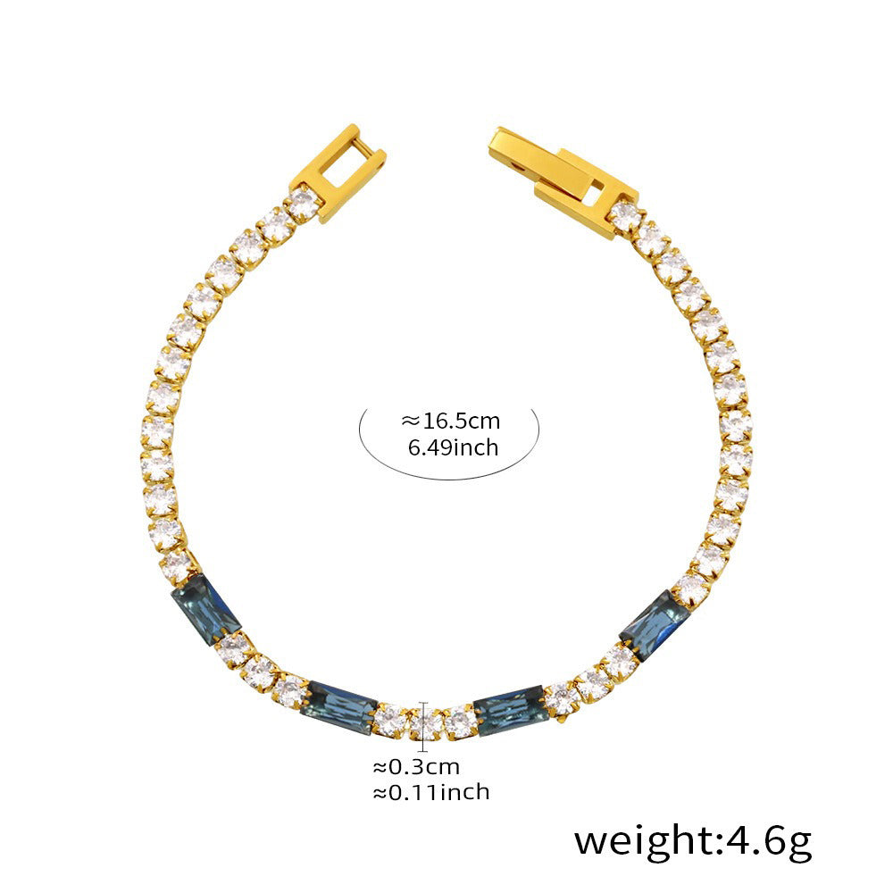 18K gold gemstone design luxury bracelet