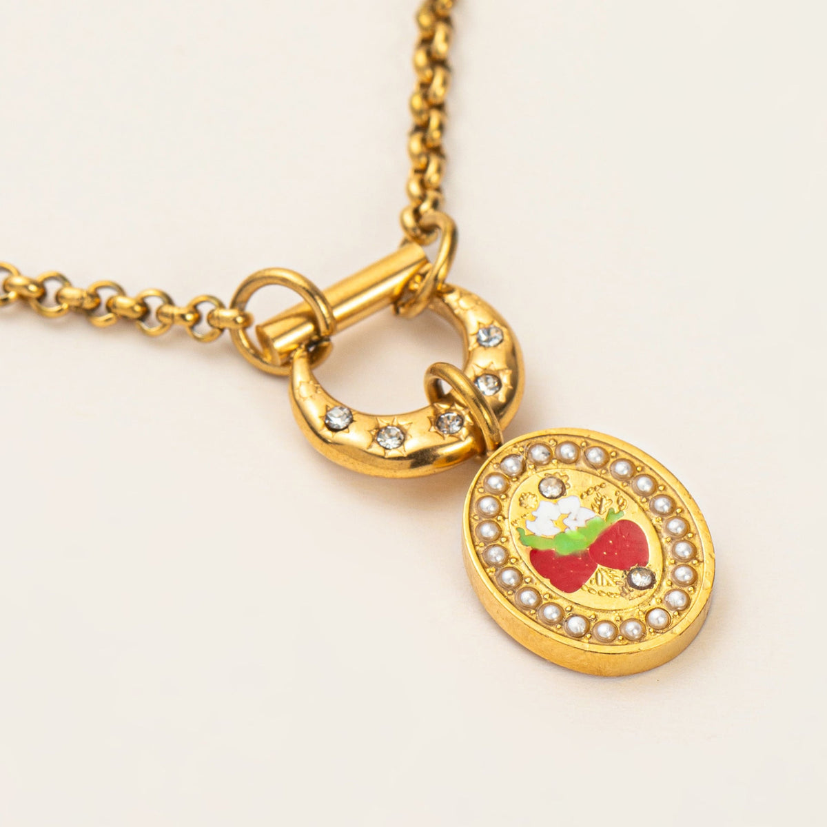 Enamel Motif Pendant Necklace Collection