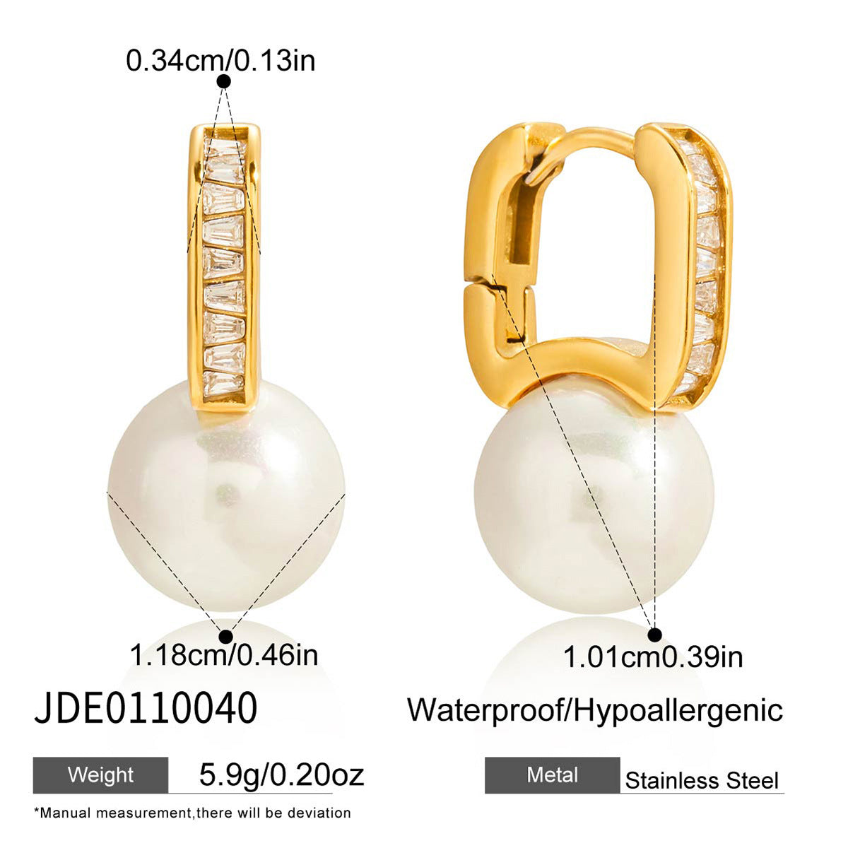 Resin Pearl Drop Earrings Collection