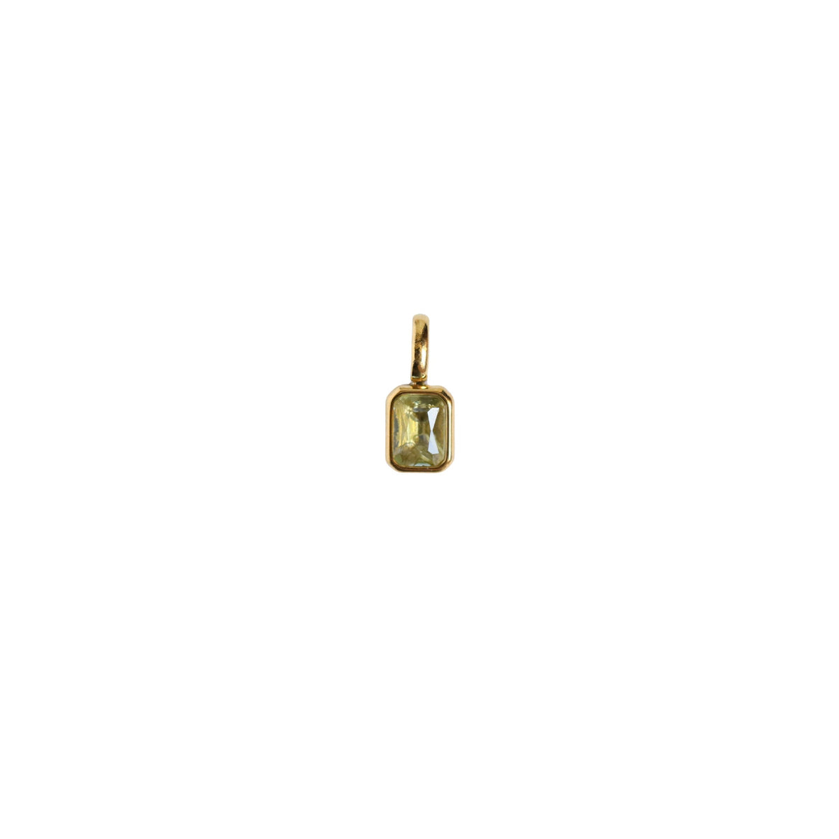 18K gold birthstone with letter design elegant necklace