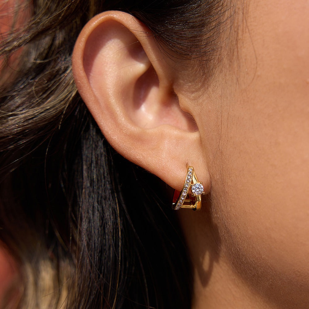 Green Zircon Hoop Earrings Collection