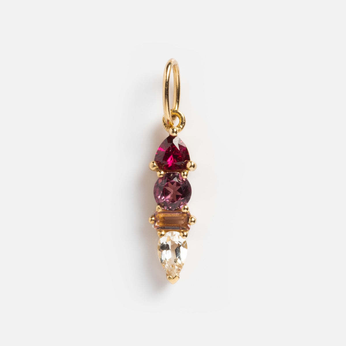 18K gold letters with birthstone design beautiful and dazzling necklace