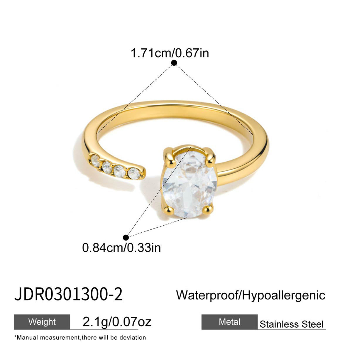Four Style Zircon Ring Collection