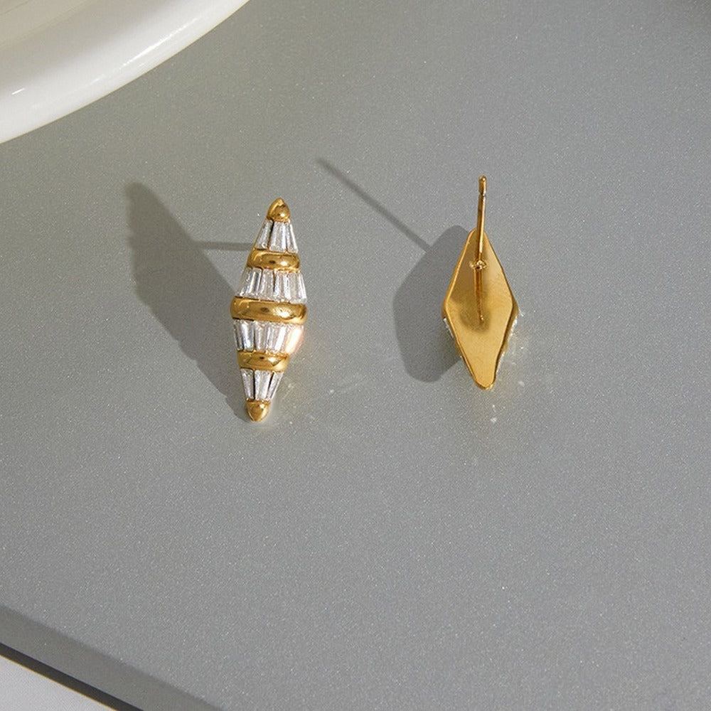 Diamond Shape Stud Earrings