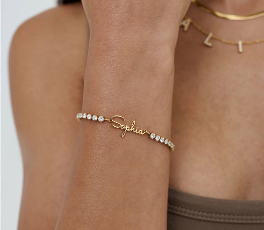 Fashionable And Versatile Women's Zircon Stainless Steel Bracelet