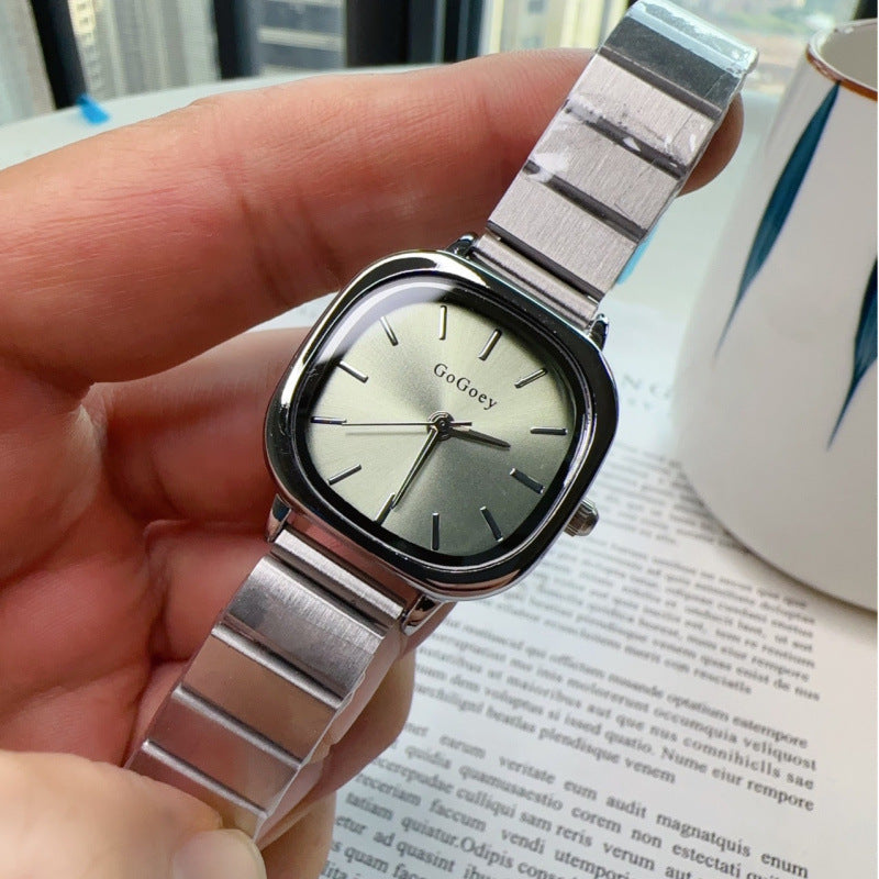 Women's Quartz Watch With Steel Strap Folding Buckle
