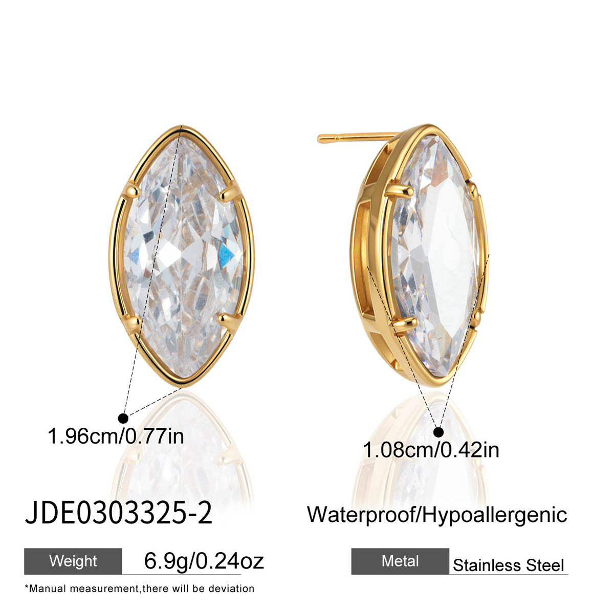 Fancy Cut Zircon Stud Earrings Collection