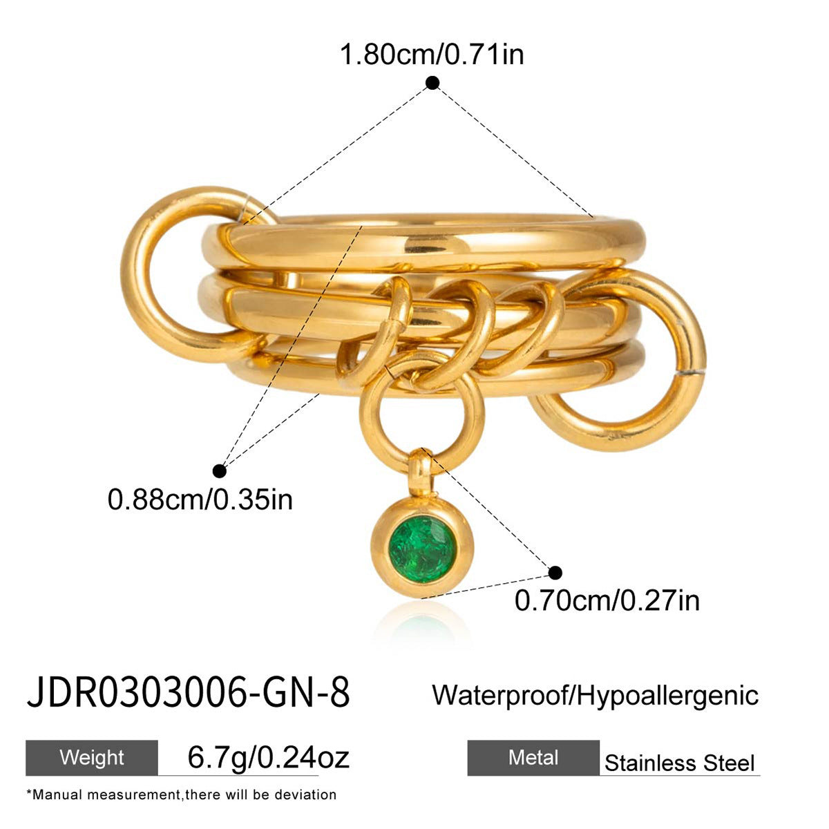 Green Zircon Hand Chain Collection