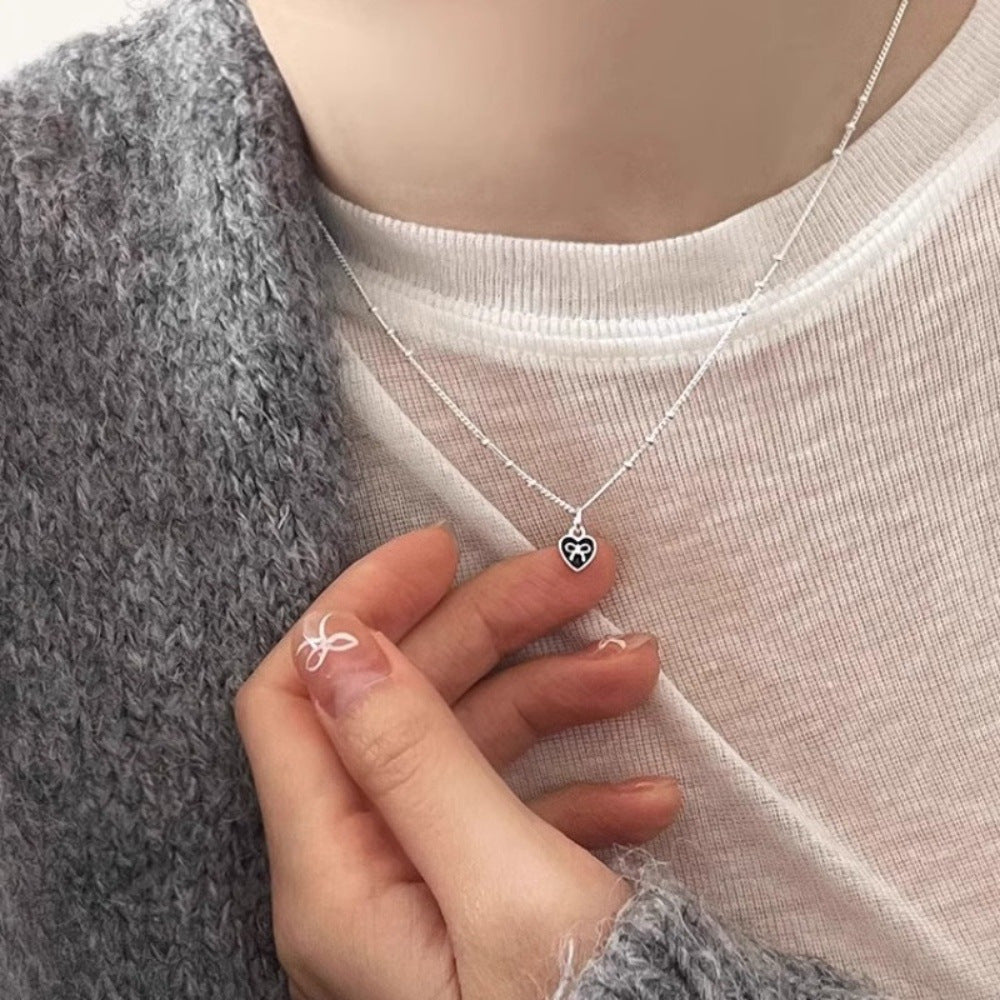 Daily Versatile S925 Sterling Silver Aquamarine Butterfly Necklace For Women, Non-Fading, Niche, High-End, Accessible Luxury Clavicle Chain New
