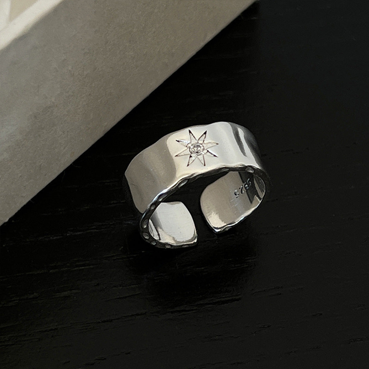 Elegant Light Luxury 925 Sterling Silver Plain Band Zircon Ring, Women Heavy Craft Minimalist Stackable Tarnish Resistant Wholesale