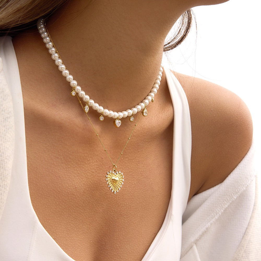 Pearl Zircon Necklace Collection