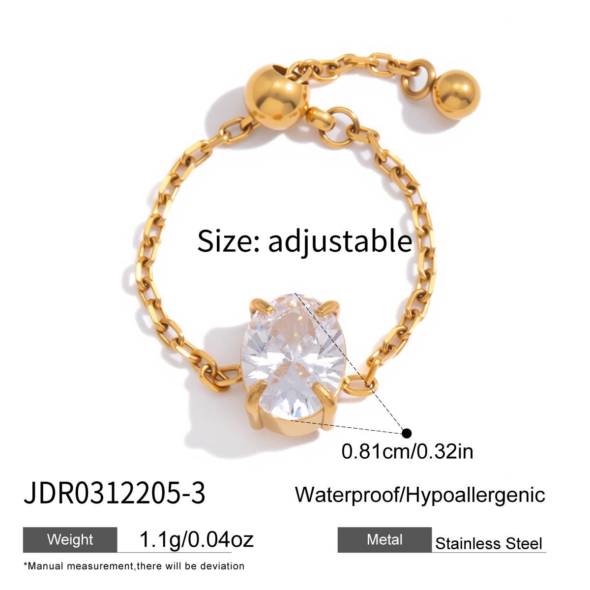 Adjustable Heart Zircon Ring Collection