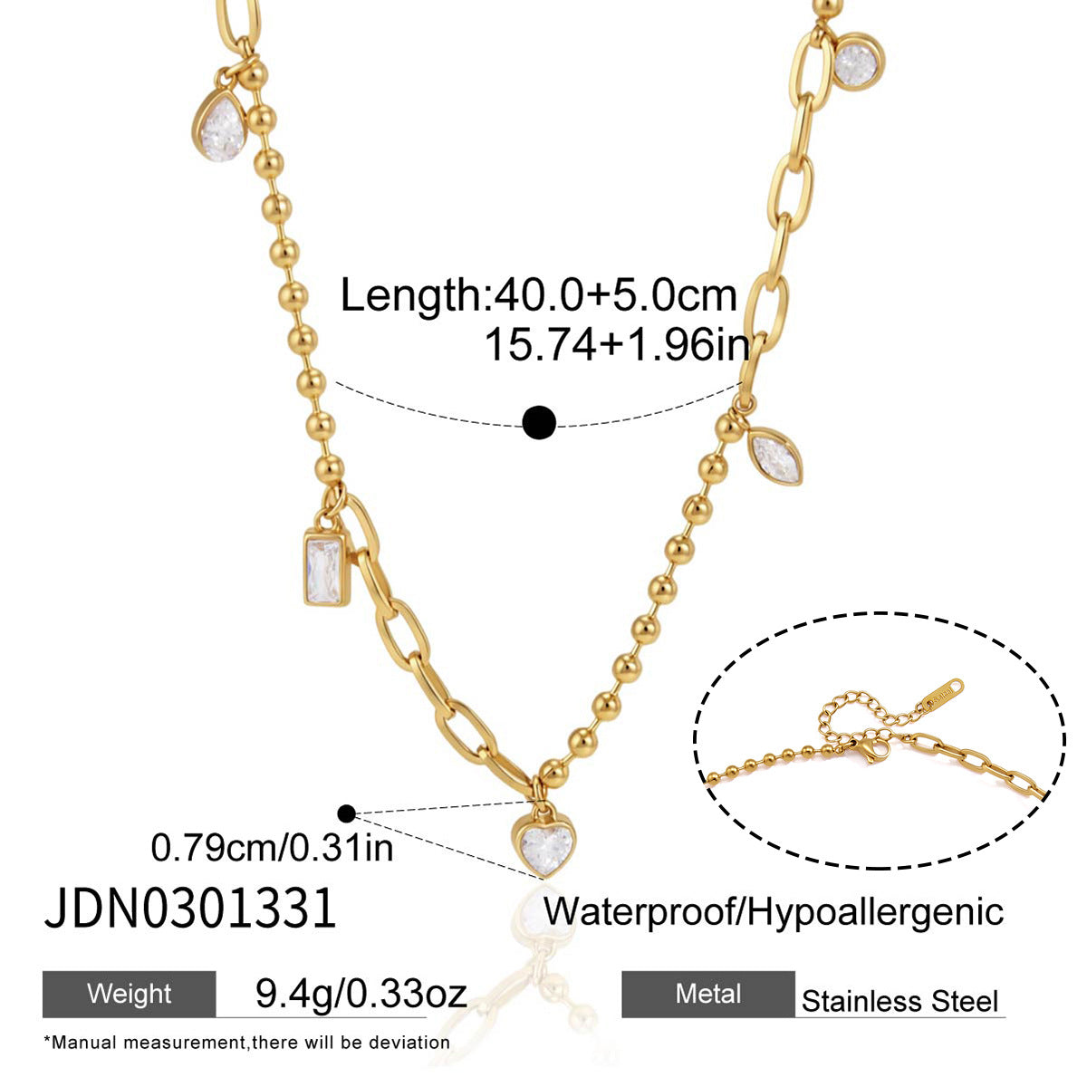 Zircon Charm Necklace Collection