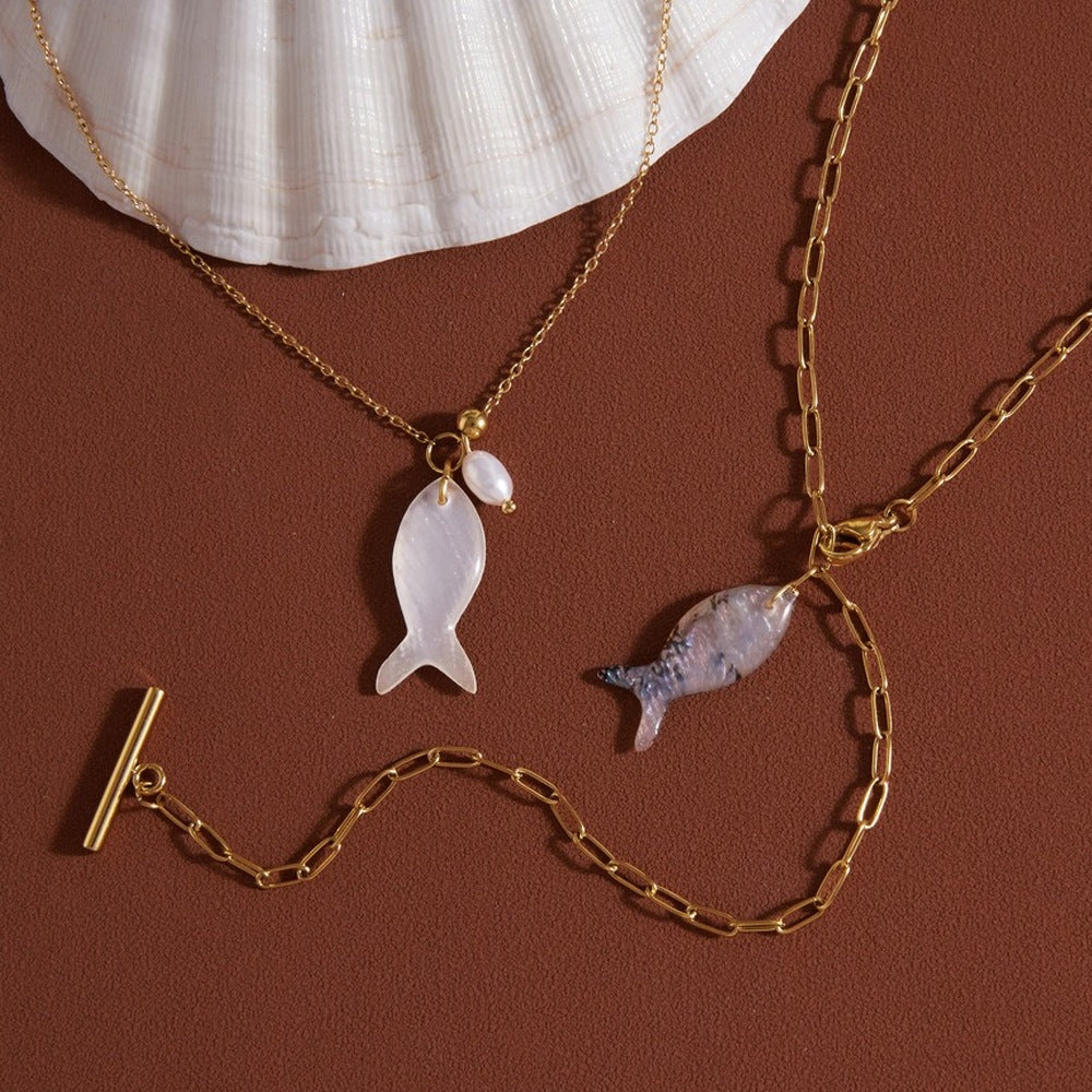 Shell Pearl Necklace Collection