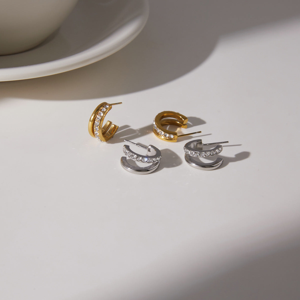 Pave Ear Cuff Earrings Collection