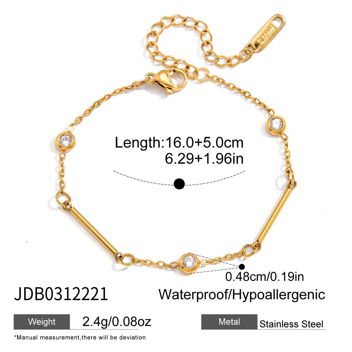 Layered Zircon Bracelet Collection