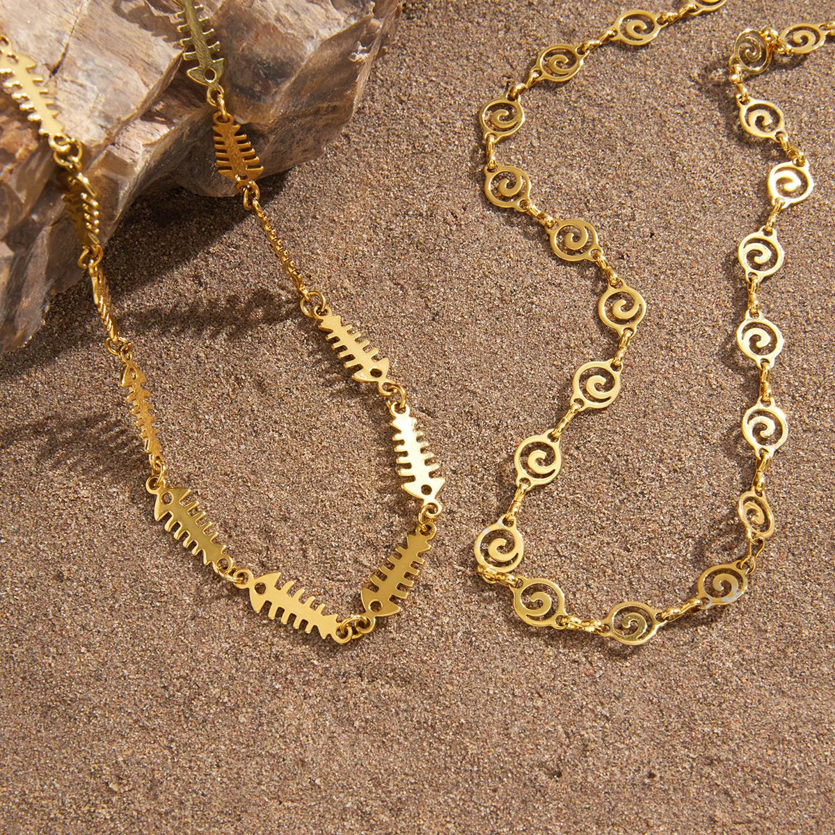 Fishbone Wave Necklace Collection