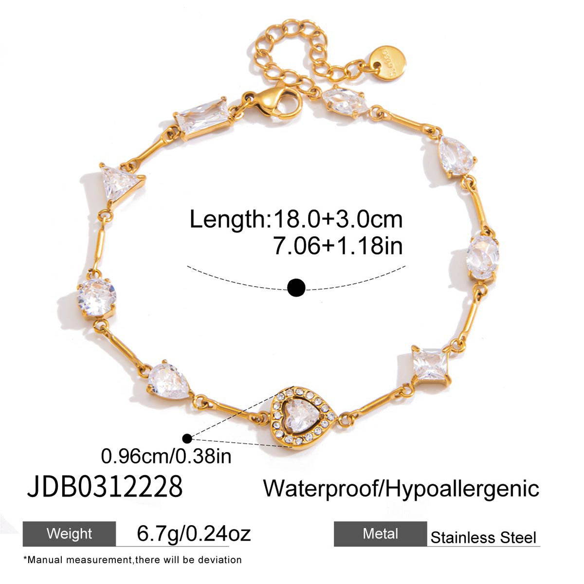 Charm Zircon Bracelet Collection