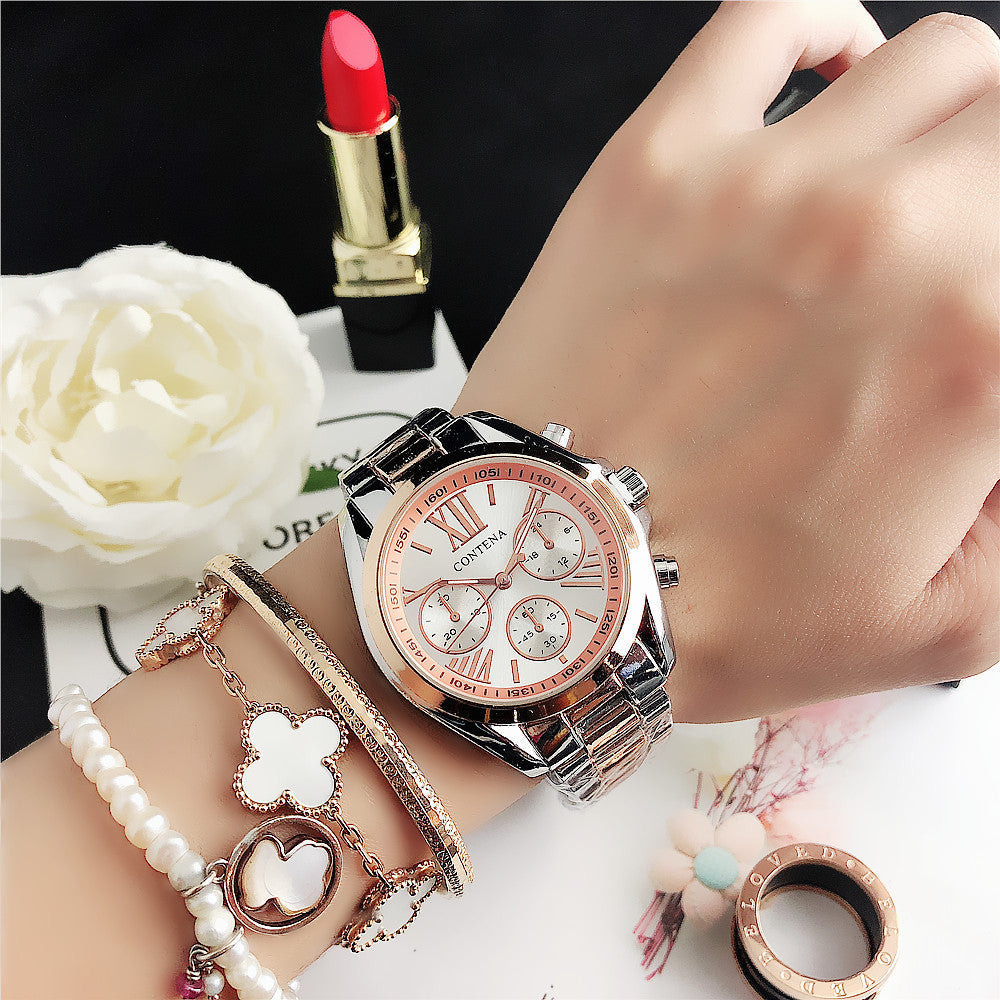 Women's Fashion Diamond Quartz Mesh Strap Watch